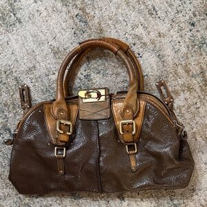 Chloe Paddington Lock satchel Patent Leather Double-Handle Satchel Bag vintage